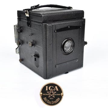 ICA Künstler Reflex type 750 + Carl Zeiss Jena Tessar 6,3/18, Audio, Tv en Foto, Fotocamera's Analoog, Nieuw