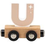 Houten letter U – beige & naturel met magneetkoppeling, Ophalen of Verzenden, Nieuw