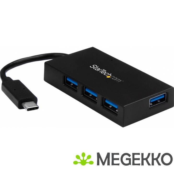 StarTech.com 4-poorts USB 3.0 Hub USB-C naar 4x USB-A met, Computers en Software, USB Sticks, Nieuw, Verzenden