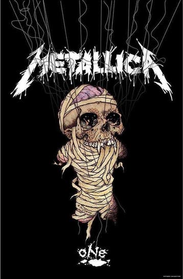 Metallica - One - Textielposter officiële merchandise, Ophalen of Verzenden, Nieuw, Poster, Artwork of Schilderij