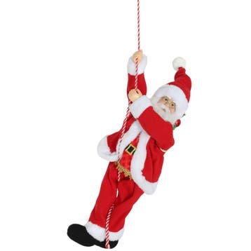 Kerstman 60 Cm Zingend En Klimmend Kerstman Met Cadeau Touw, Verzenden, Nieuw