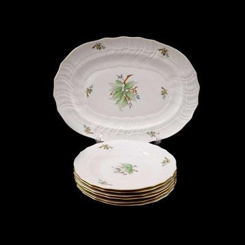 Herend - Dessertservies (7) - Porselein - Roccaile