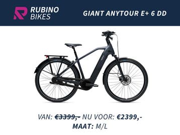 GIANT ANYTOUR E+ 6 HEREN - 500WH ACCU - €1000,- KORTING, Ophalen, Nieuw, 50 km per accu of meer, Giant