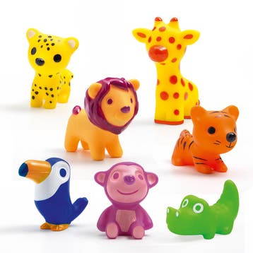 Djeco houten blokken jungle dieren  van €13,99 voor €12,90, Ophalen of Verzenden, Nieuw