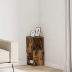 vidaXL Hoekkast Gerookt eiken 25,5x25x55cm Bewerkt hout, Verzenden, Nieuw