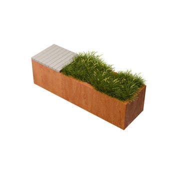 Geroba Florisa C2 hardhouten zitbank met plantenbak, Verzenden, Nieuw