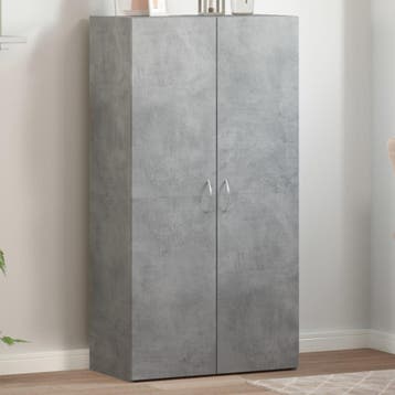 vidaXL Archiefkast 60x32x115 cm bewerkt hout betongrijs, Verzenden, Nieuw