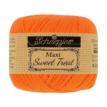 Scheepjes Maxi Sweet Treat - 281 tangerine - Gemerceriseer, Hobby en Vrije tijd, Breien en Haken, Ophalen of Verzenden, Nieuw