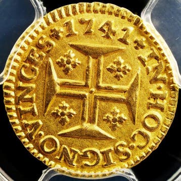 Portugal. D. João V (1706-1750). Pinto (480 Reis) 1741 -, Postzegels en Munten, Munten | Europa | Niet-Euromunten