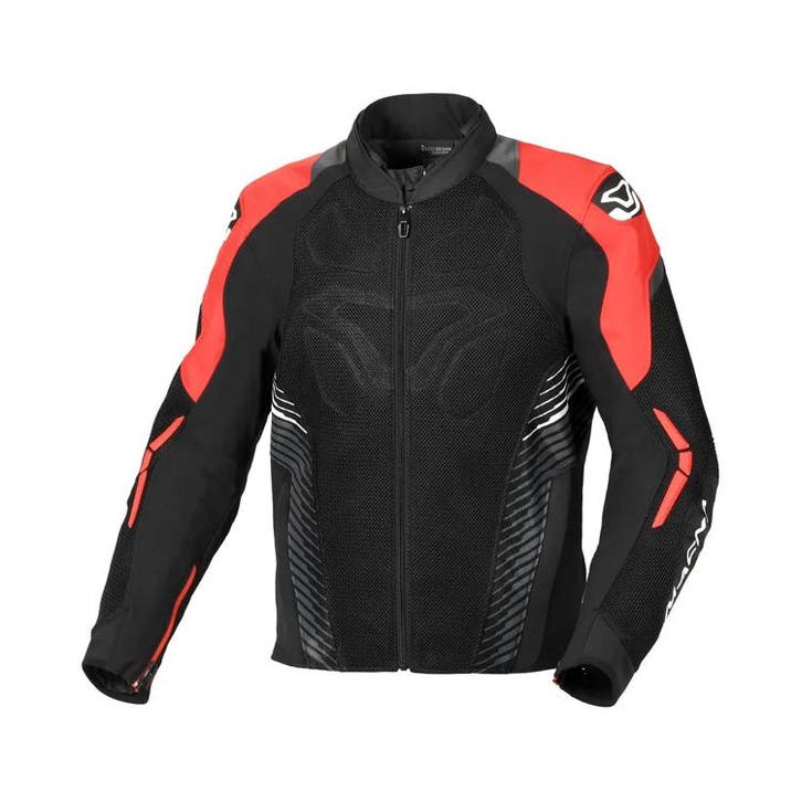 Macna Novic Textile Summer Jas Zwart Rood, Motoren, Kleding | Motorkleding, Heren, Nieuw met kaartje, Jas | textiel, Verzenden