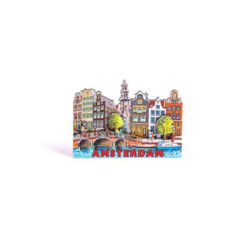 Magneet 2D MDF compilatie gracht Amsterdam, Ophalen of Verzenden, Nieuw