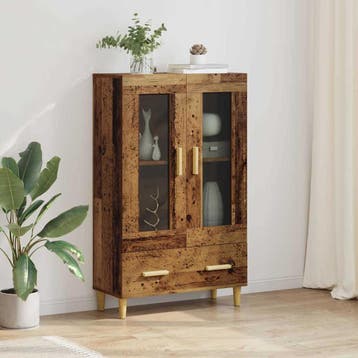 vidaXL Highboard Oud Hout 70 x 31 x 115 cm Bewerkt hout, Minder dan 50 cm, Verzenden, 100 tot 150 cm, Nieuw