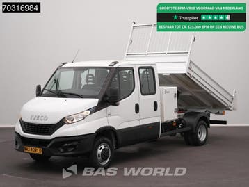 Iveco Daily 35C16 3.0L Kipper met Kist Dubbel Cabine Dubbell, Stof, Gebruikt, Euro 6, Iveco
