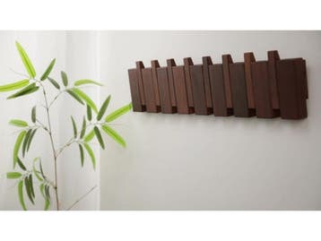 Urban State Piano - Wandkapstok - 8 haken - Walnoot finish, Verzenden, Nieuw