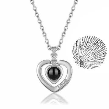 Fako Bijoux - Ketting Hartje - I Love You In 100 Talen - Ik, Verzenden, Nieuw