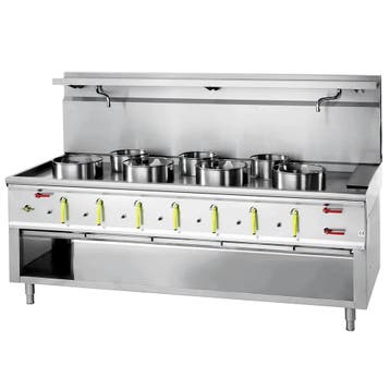 Wokfornuis | ASIA II | Gas | 4 Wokbranders (4x 20/25/35kW) +, Verzenden, Nieuw in verpakking