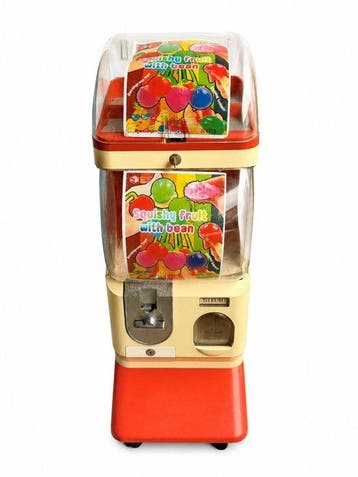 Grote vintage speelgoedautomaat – muntmechanisme – volledig