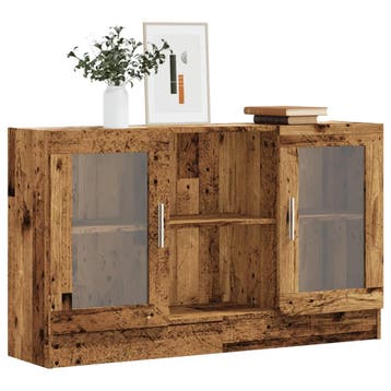 vidaXL Dressoir 120x30,5x70 cm bewerkt hout oud houtkleurig, Verzenden, Nieuw, Overige houtsoorten, Minder dan 50 cm