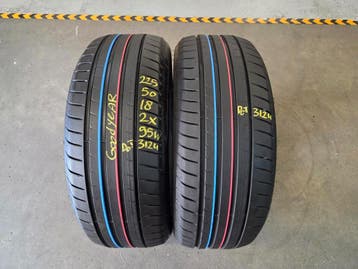 225/50/18 95W GOODYEAR ZOMERBANDEN 6,4MM PROFIEL 2X, Ophalen, 18 inch, Gebruikt, Band(en)