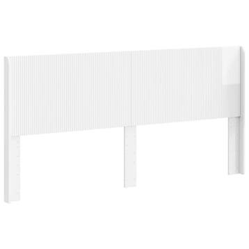 vidaXL Hoofdbord Hoogglans Wit Bewerkt hout, Verzenden, Nieuw, Wit, Hout
