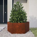 vidaXL Plantenbak roestig 90x90x45 cm cortenstaal, Verzenden, Nieuw, Metaal, 60 tot 100 cm