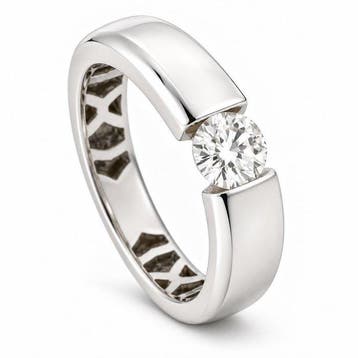 Zonder minimumprijs - Ring - 14 karaat Witgoud - 0.45ct. tw., Sieraden, Tassen en Uiterlijk, Nieuw