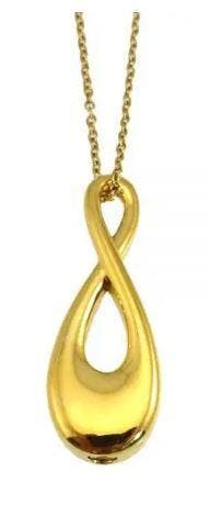 Assieraad, ashanger: gedenkteken infinity goud, Sieraden, Tassen en Uiterlijk, Kettinghangers, Goud, Nieuw, Kruis of Symbool, Overige materialen