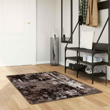 vidaXL Vloerkleedloper MARSA Zwart en Wit 100 x 200 cm, Verzenden, Nieuw, Zwart
