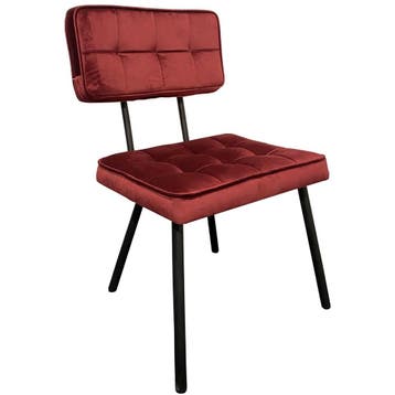 Stoel | Stof/Metaal | Donkerrood | Zwart Frame | Indoor |, Zakelijke goederen, Horeca | Keukenapparatuur, Verzenden, Nieuw in verpakking