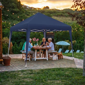 Tuinpaviljoen Linosa opvouwbaar 3x3m - blauw, Tuin en Terras, Partytenten, Verzenden, Nieuw