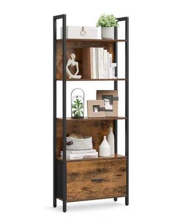 Industriële Ladderkast met 5 Planken en Lade – Boekenkast, Huis en Inrichting, Verzenden, Nieuw