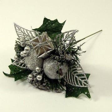 Kerstbijsteker Zilver Appel Cadeautje en Besjes per stuk, Ophalen of Verzenden, Nieuw
