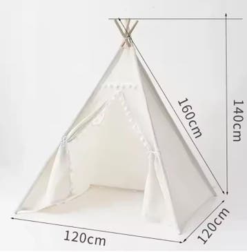 Kinder Tipi Speeltent 160 cm – Voor Binnen en Buiten, Verzenden, Nieuw