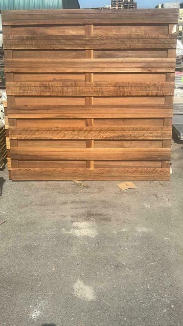 HARDHOUTEN TUINSCHERMEN € 140,00/st, Nieuw, Hout, Minder dan 3 meter, 1 tot 2 meter