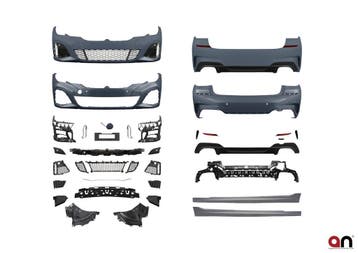 M-Pakket + 340i Diffuser BMW 3 Serie G20 19-22 B2191, Nieuw, Voor, BMW, Bumper