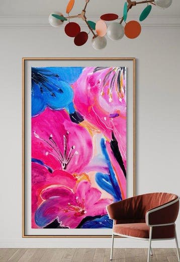 Lina Verano - Mediterranean Flowers No.1 -XXL, Antiek en Kunst
