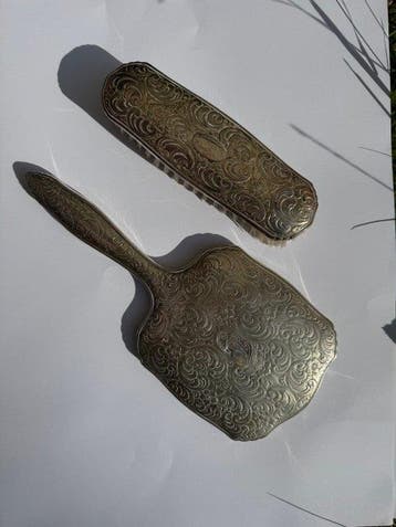 Reisset met toiletartikelen (2) - Zilver - Antieke