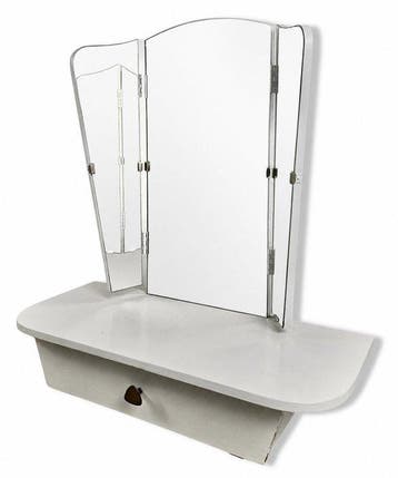 Drieluik - Hout, Glas - 1960-1970 - Kaptafel spiegel