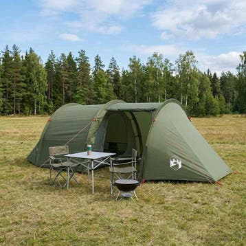 vidaXL Tunneltent Olijfgroen 410 x 175 x 105 cm Polyester en, Caravans en Kamperen, Tenten, Verzenden, Nieuw, Tot en met 2