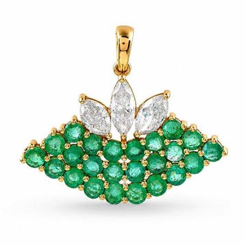 Zonder minimumprijs - Hanger - 14 karaat Geel goud - 2.87ct.