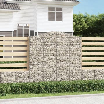 vidaXL Schanskorf gewelfd 200x30x200/220 cm gegalvaniseerd, 100 cm of meer, Verzenden, Nieuw, Metaal