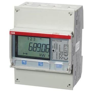 ABB KWH-meter 3-fase 65A B23 112–10E DIN-rail, Ophalen of Verzenden, Nieuw