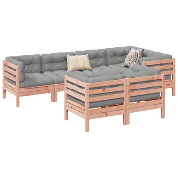 vidaXL 7-delige Loungeset met kussens massief douglas, Verzenden, Nieuw, Loungeset