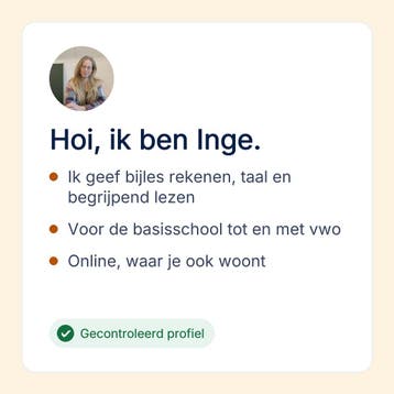 Bijles rekenen en taal voor de basisschool, online, Privéles, Bijles