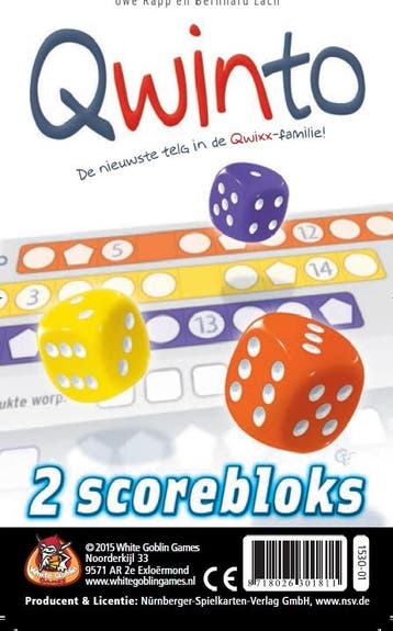 Qwinto Scorebloks | White Goblin Games - Spelonderdelen, Verzenden, Nieuw