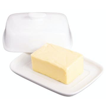KitchenCraft Botervloot Porselein Wit, Verzenden, Nieuw