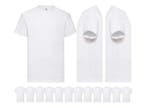 12 Witte Fruit of the Loom Heren T-shirts - Ronde hals-XL, Verzenden, Nieuw