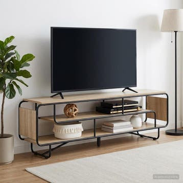 vidaXL TV-standaard 180 x 36 x 45 cm Sonoma Eiken Bewerkt, Minder dan 50 cm, Verzenden, Nieuw, Minder dan 100 cm