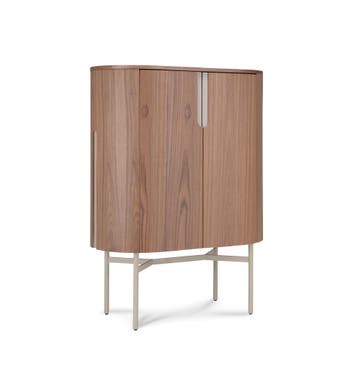 Veiling - Wandkast Walnoot - 130cm - Notenhout bruin - Creme, Nieuw