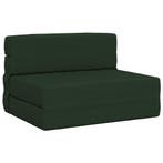 vidaXL Vouwbare Bankbed Donkergroen 70 x 80 x 60 cm Stof, Huis en Inrichting, Banken | Bankstellen, Verzenden, Nieuw, Stof, Minder dan 150 cm